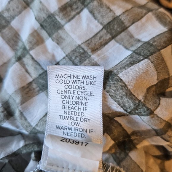 J Jill Sleeveless Green White Check Tie Front Summer Top Size XS Petite - Picture 6 of 6